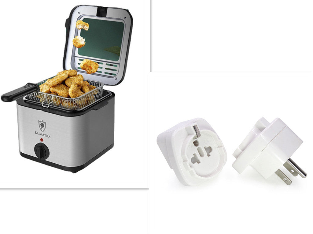 Multifunctional Electric Air Fryer with Skewers – Visual Display & French Fries Maker