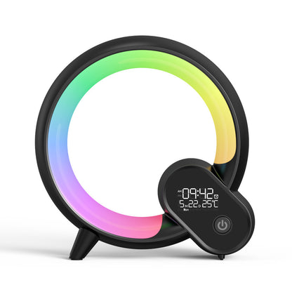Q Light Sunrise Alarm Clock – Bluetooth Speaker with Smart Wake-Up & Colorful LED Display