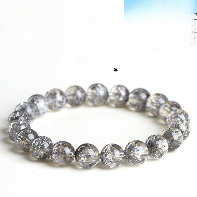 Purple Colorful Super Seven Fireworks Flashing Scattered Beads Bracelet