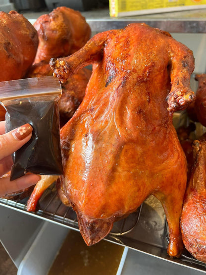 Roasted duck at the restaurant