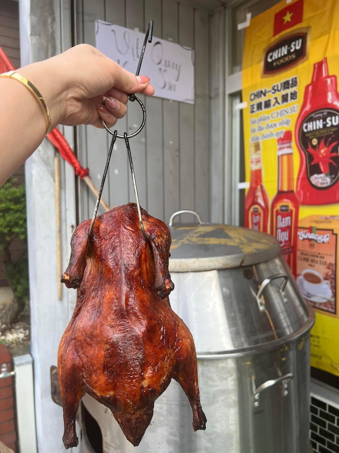 Roasted duck at the restaurant