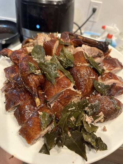 Roasted duck at the restaurant