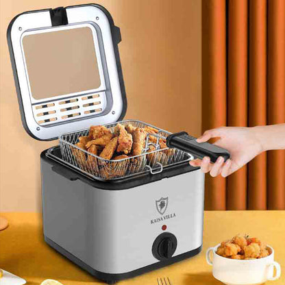 Multifunctional Electric Air Fryer with Skewers – Visual Display & French Fries Maker