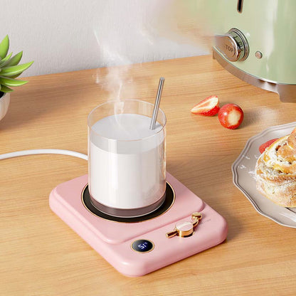 Digital Milk Heating Insulation Base – Desktop Warming Pad with Temperature Display
