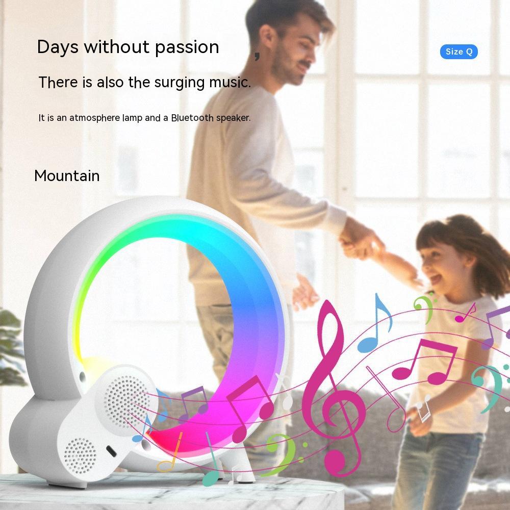 Q Light Sunrise Alarm Clock – Bluetooth Speaker with Smart Wake-Up & Colorful LED Display