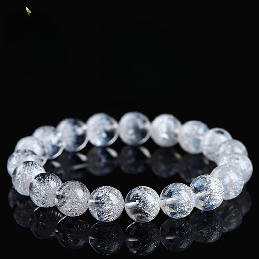 Purple Colorful Super Seven Fireworks Flashing Scattered Beads Bracelet