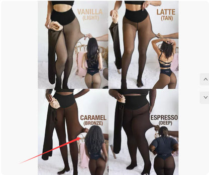 Single Thread Stitching Cross-border Winter Warm Translucent Leggings