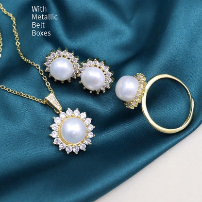 Freshwater Pearl Simplicity All-match Necklace Suit