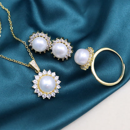 Freshwater Pearl Simplicity All-match Necklace Suit