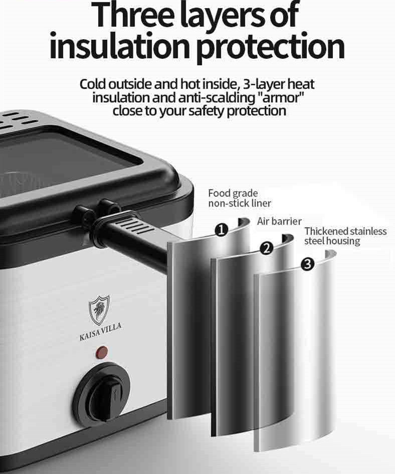 Multifunctional Electric Air Fryer with Skewers – Visual Display & French Fries Maker