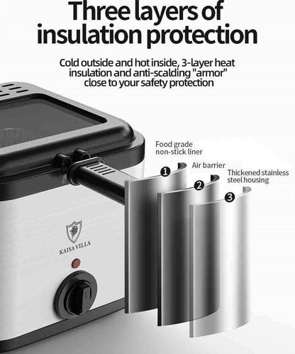 Multifunctional Electric Air Fryer with Skewers – Visual Display & French Fries Maker