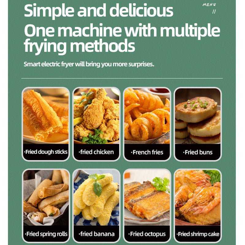 Multifunctional Electric Air Fryer with Skewers – Visual Display & French Fries Maker